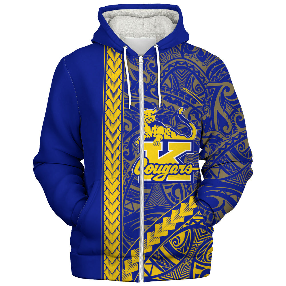 Henry J. Kaiser High School (Hawaii) Sherpa Hoodie Tribal Polynesian Pride Style