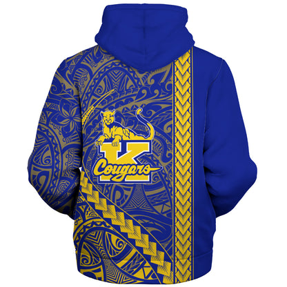 Henry J. Kaiser High School (Hawaii) Sherpa Hoodie Tribal Polynesian Pride Style