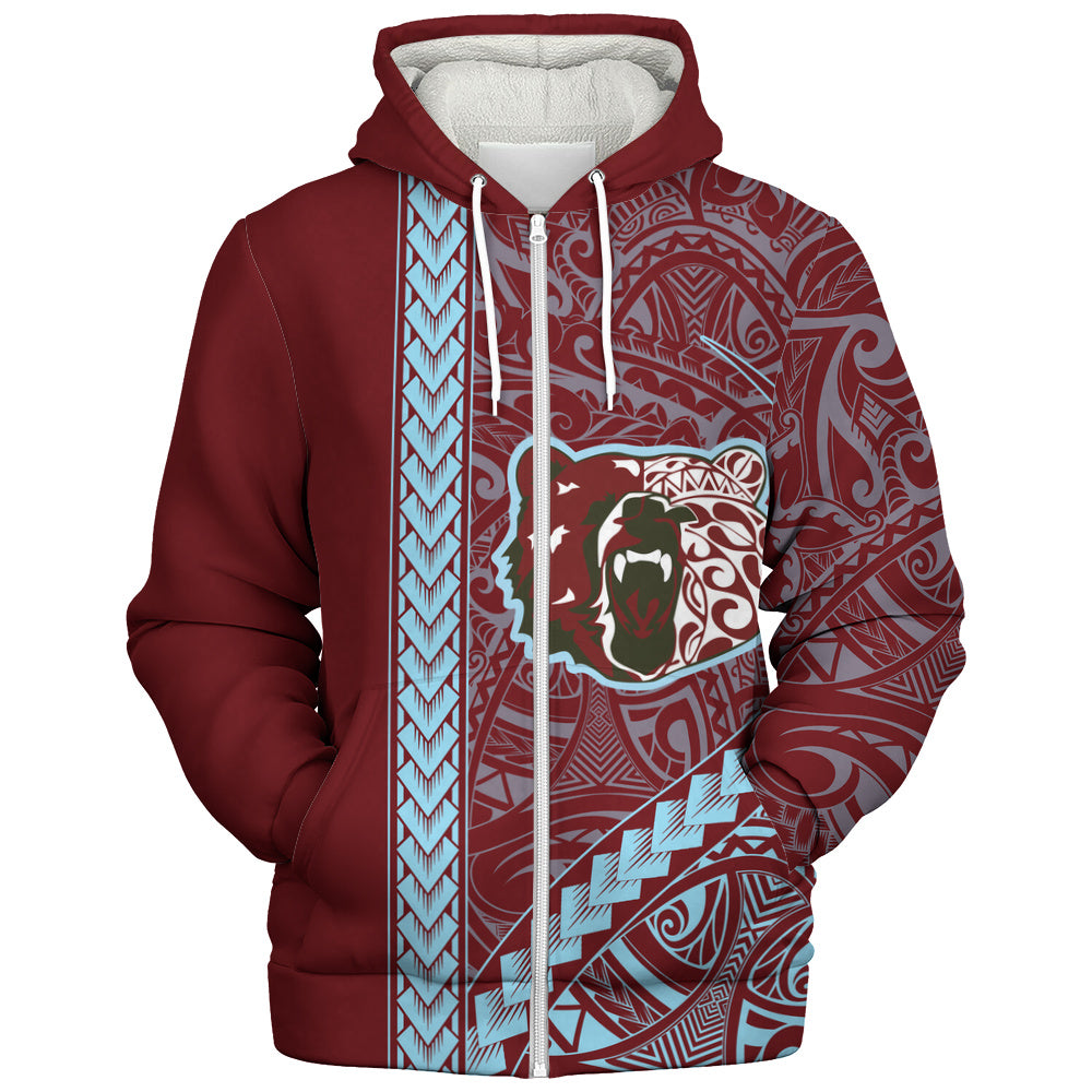 Henry Perrine Baldwin High School Sherpa Hoodie Tribal Polynesian Pride Style