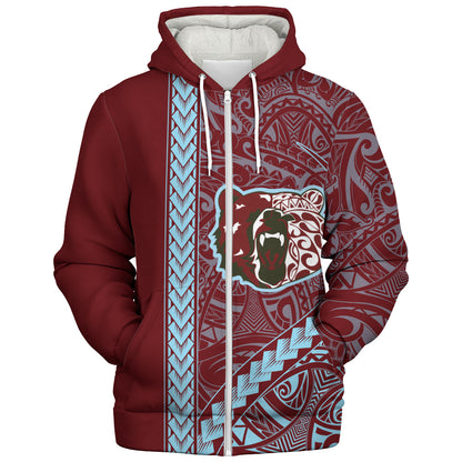 Henry Perrine Baldwin High School Sherpa Hoodie Tribal Polynesian Pride Style
