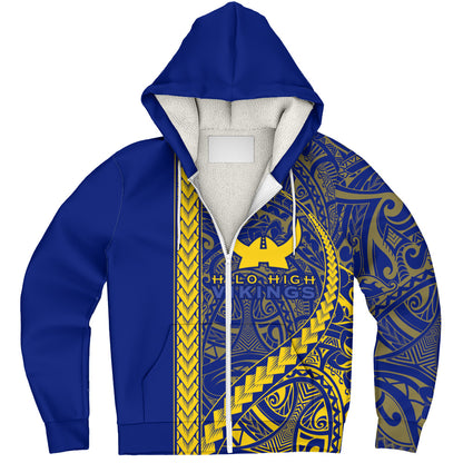 Hilo High School Sherpa Hoodie Tribal Polynesian Pride Style