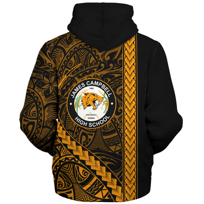 James Campbell High School Sherpa Hoodie Tribal Polynesian Pride Style