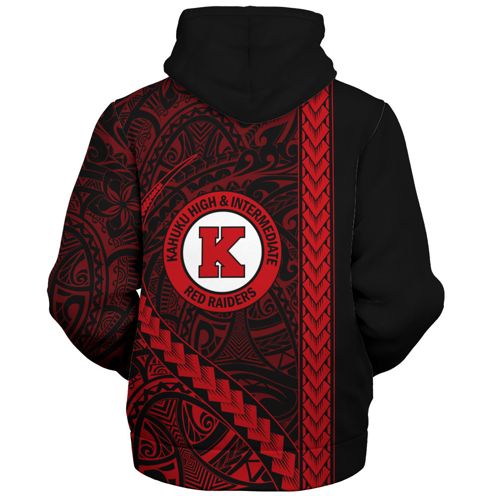 Kahuku High & Intermediate School Sherpa Hoodie Tribal Polynesian Pride Style