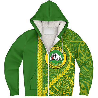 Kaimuki High School Sherpa Hoodie Tribal Polynesian Pride Style