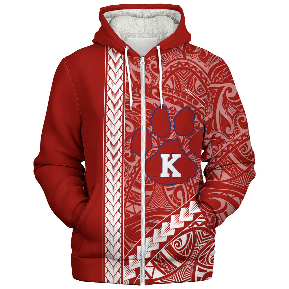 Keaʻau High School Sherpa Hoodie Tribal Polynesian Pride Style