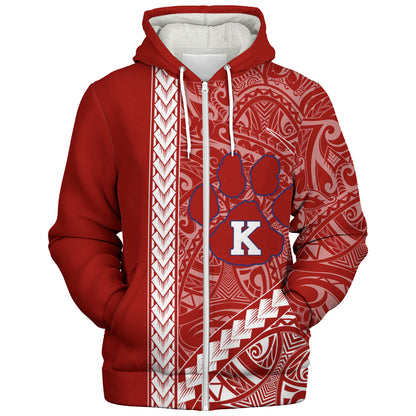 Keaʻau High School Sherpa Hoodie Tribal Polynesian Pride Style