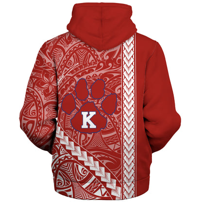 Keaʻau High School Sherpa Hoodie Tribal Polynesian Pride Style