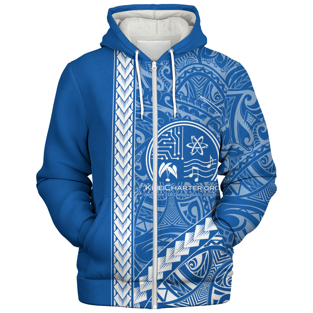 Kihei Charter School Sherpa Hoodie Tribal Polynesian Pride Style