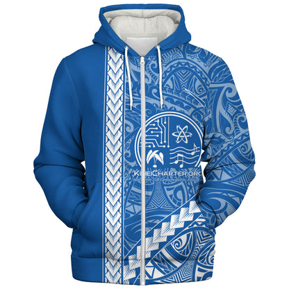 Kihei Charter School Sherpa Hoodie Tribal Polynesian Pride Style
