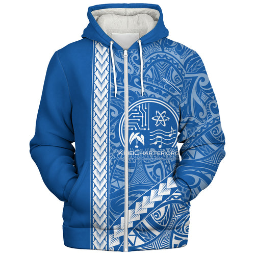Kihei Charter School Sherpa Hoodie Tribal Polynesian Pride Style