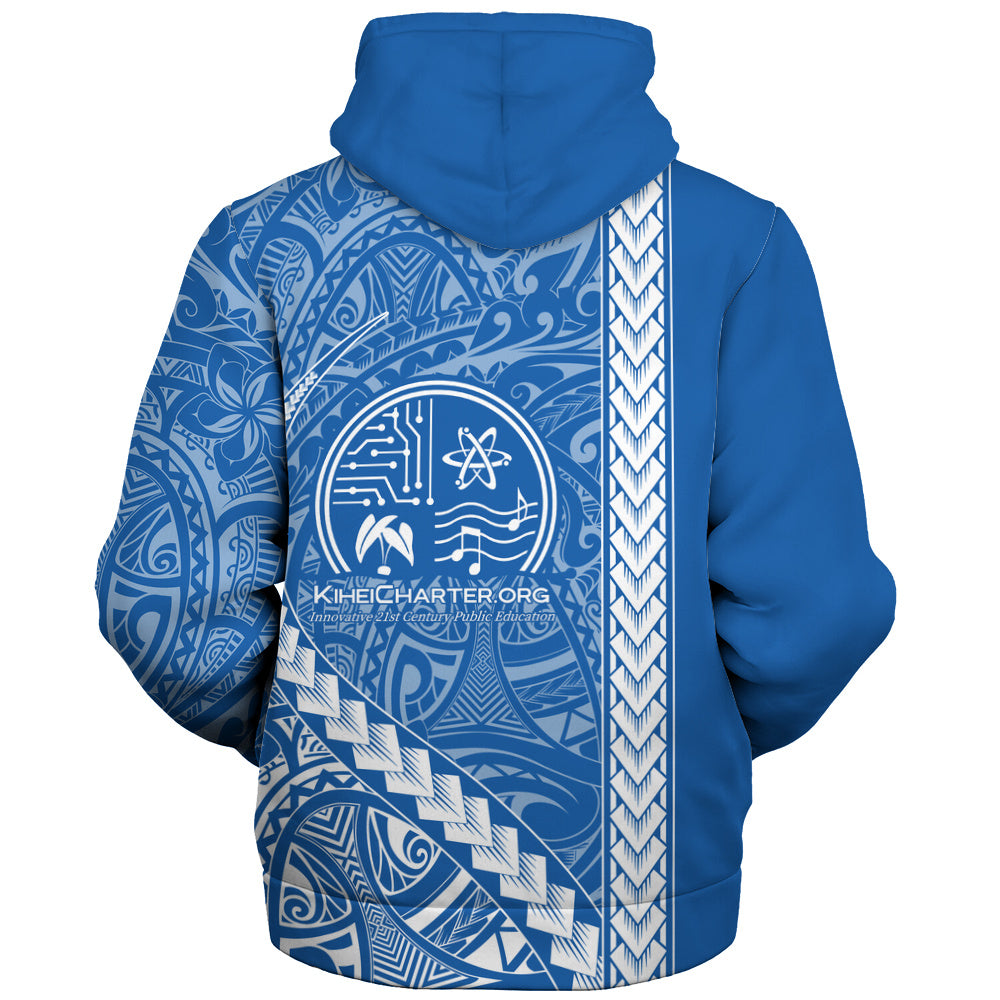 Kihei Charter School Sherpa Hoodie Tribal Polynesian Pride Style