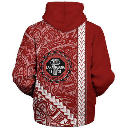Lahainaluna High School Sherpa Hoodie Tribal Polynesian Pride Style