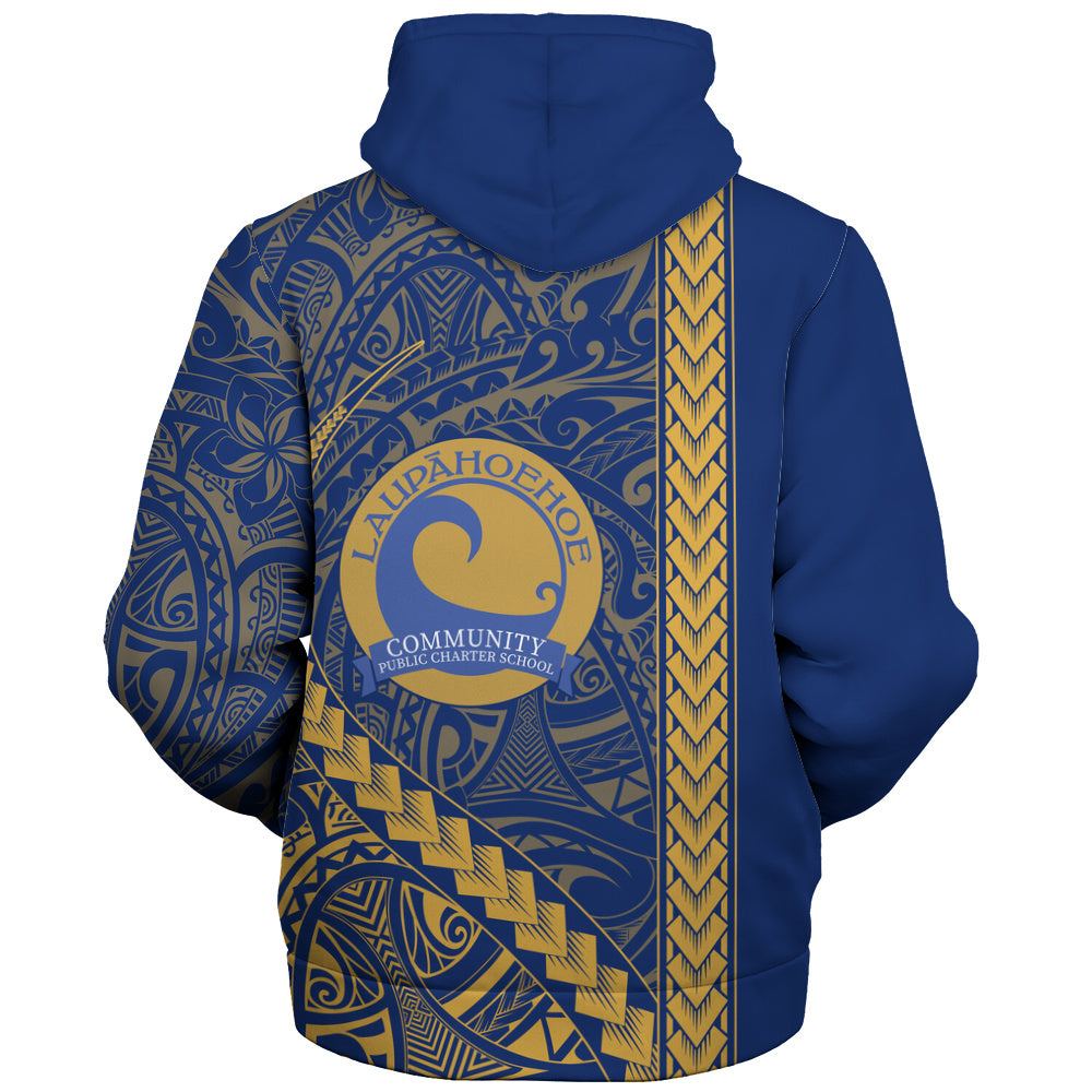 Laupāhoehoe Community Public Charter School Sherpa Hoodie Tribal Polynesian Pride Style