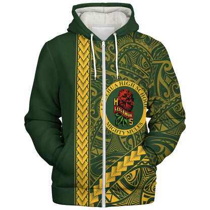Leilehua High School Sherpa Hoodie Tribal Polynesian Pride Style