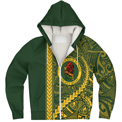 Leilehua High School Sherpa Hoodie Tribal Polynesian Pride Style