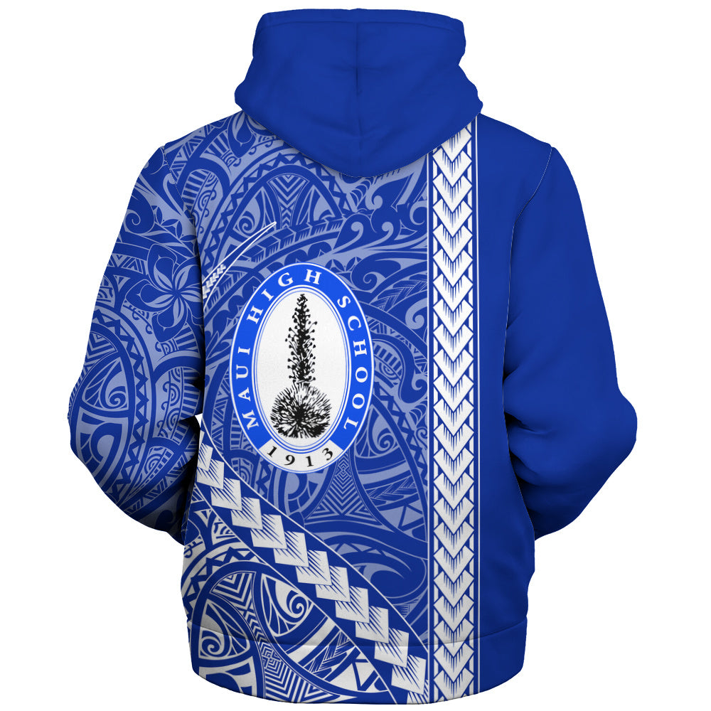 Maui High School Sherpa Hoodie Tribal Polynesian Pride Style