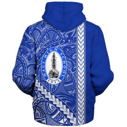 Maui High School Sherpa Hoodie Tribal Polynesian Pride Style