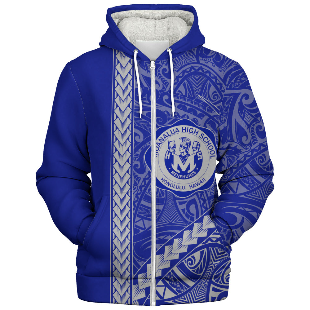 moanalua high school Sherpa Hoodie Tribal Polynesian Pride Style