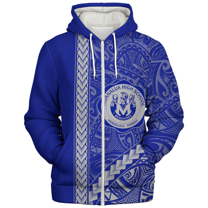 moanalua high school Sherpa Hoodie Tribal Polynesian Pride Style