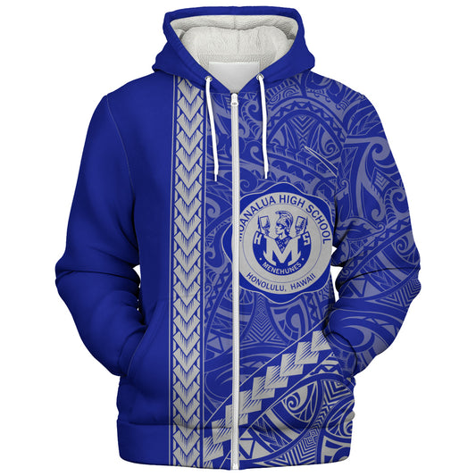 moanalua high school Sherpa Hoodie Tribal Polynesian Pride Style