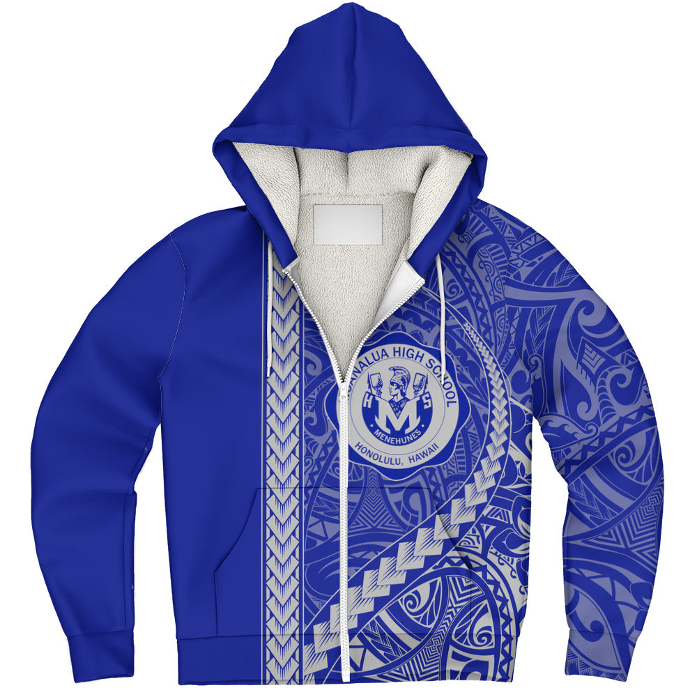 moanalua high school Sherpa Hoodie Tribal Polynesian Pride Style