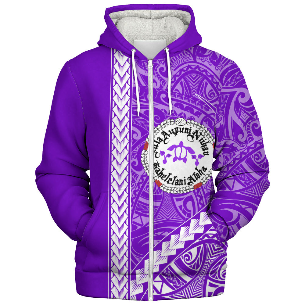 Ni'ihau High and Elementary School Sherpa Hoodie Tribal Polynesian Pride Style