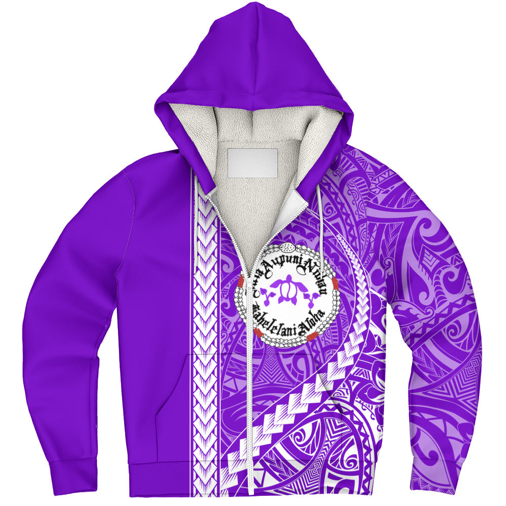 Ni'ihau High and Elementary School Sherpa Hoodie Tribal Polynesian Pride Style