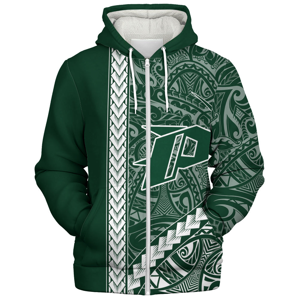 Pahoa High and Intermediate School Sherpa Hoodie Tribal Polynesian Pride Style