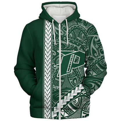 Pahoa High and Intermediate School Sherpa Hoodie Tribal Polynesian Pride Style