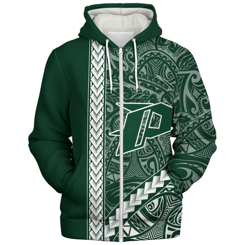 Pahoa High and Intermediate School Sherpa Hoodie Tribal Polynesian Pride Style