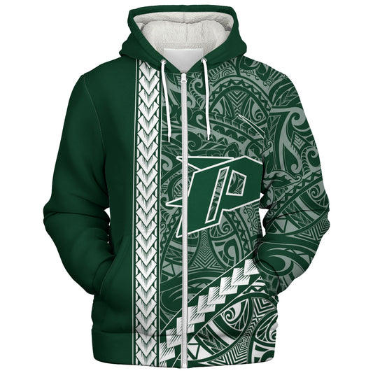 Pahoa High and Intermediate School Sherpa Hoodie Tribal Polynesian Pride Style