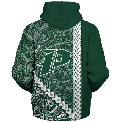 Pahoa High and Intermediate School Sherpa Hoodie Tribal Polynesian Pride Style