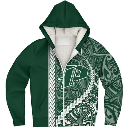 Pahoa High and Intermediate School Sherpa Hoodie Tribal Polynesian Pride Style