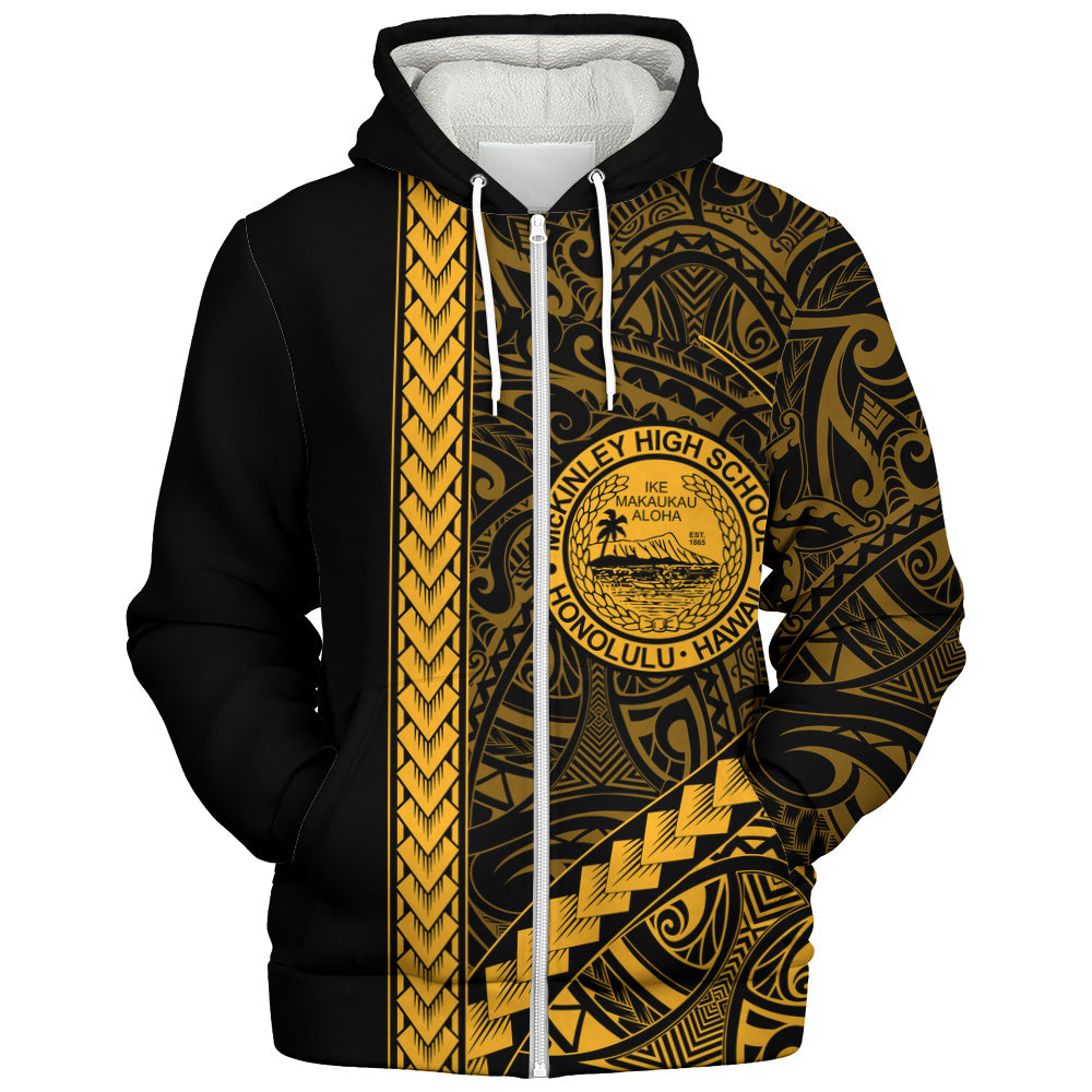 President William McKinley High School Sherpa Hoodie Tribal Polynesian Pride Style