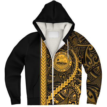 President William McKinley High School Sherpa Hoodie Tribal Polynesian Pride Style