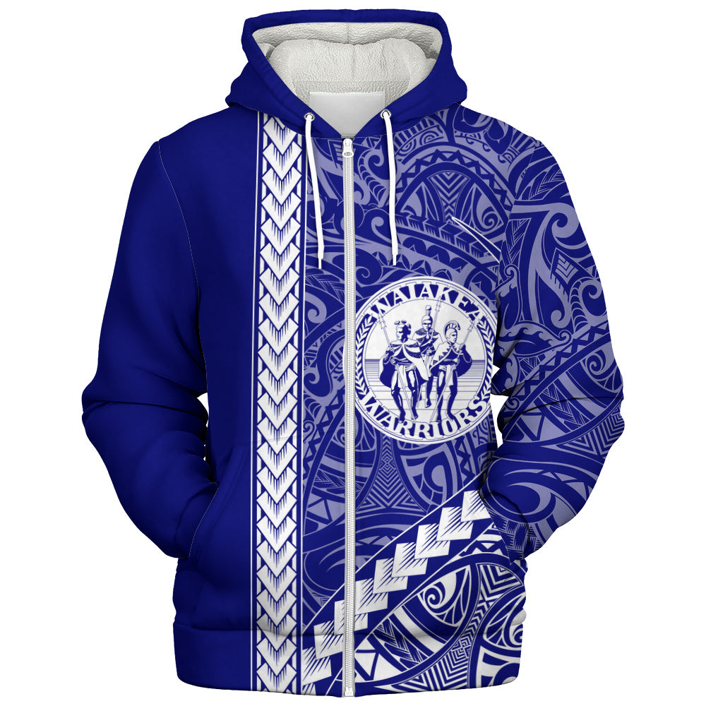 Waiakea High School Sherpa Hoodie Tribal Polynesian Pride Style