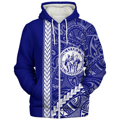 Waiakea High School Sherpa Hoodie Tribal Polynesian Pride Style