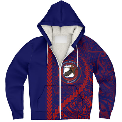 Waianae High School Sherpa Hoodie Tribal Polynesian Pride Style