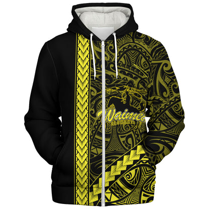 Waimea Elementary School Sherpa Hoodie Tribal Polynesian Pride Style