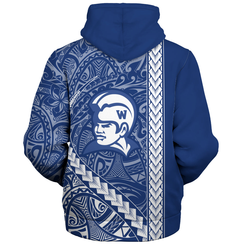 Waimea High School Sherpa Hoodie Tribal Polynesian Pride Style