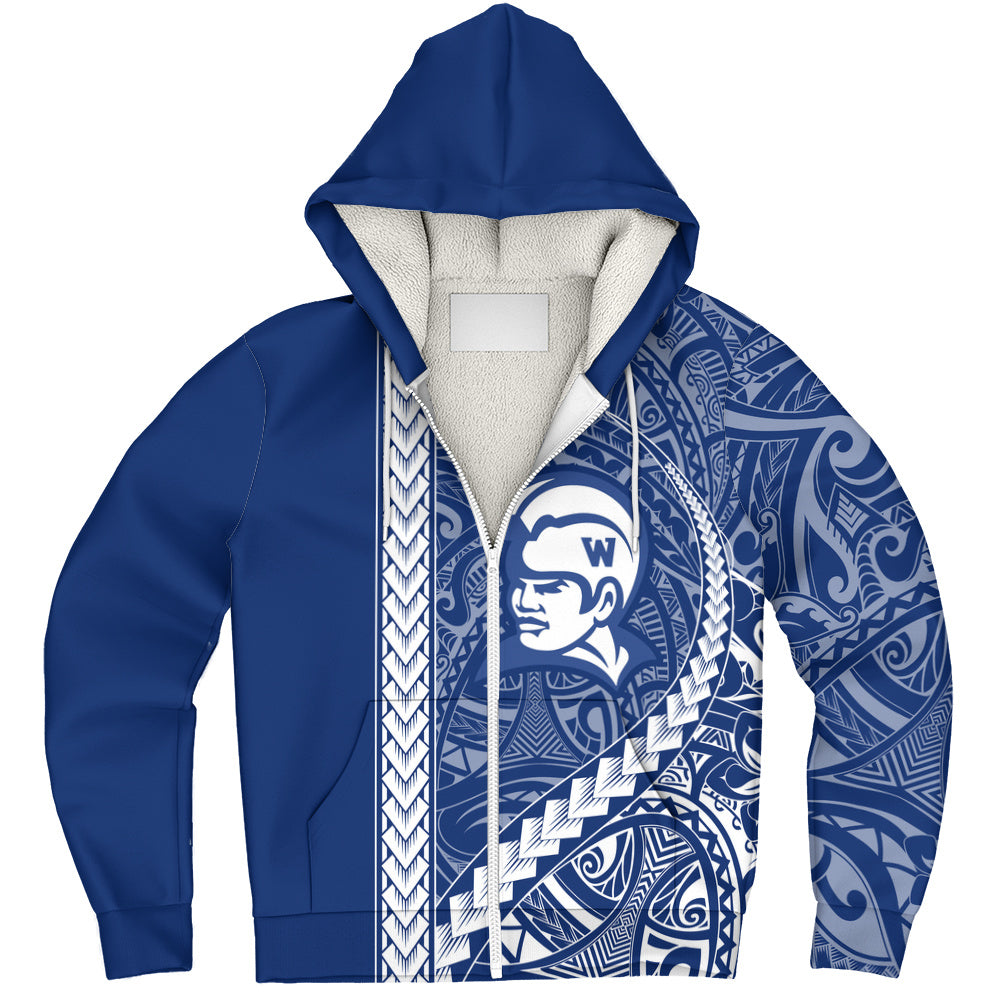 Waimea High School Sherpa Hoodie Tribal Polynesian Pride Style