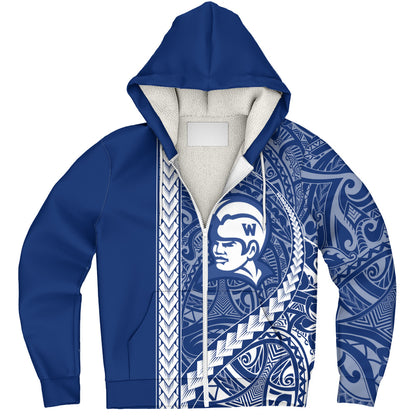 Waimea High School Sherpa Hoodie Tribal Polynesian Pride Style