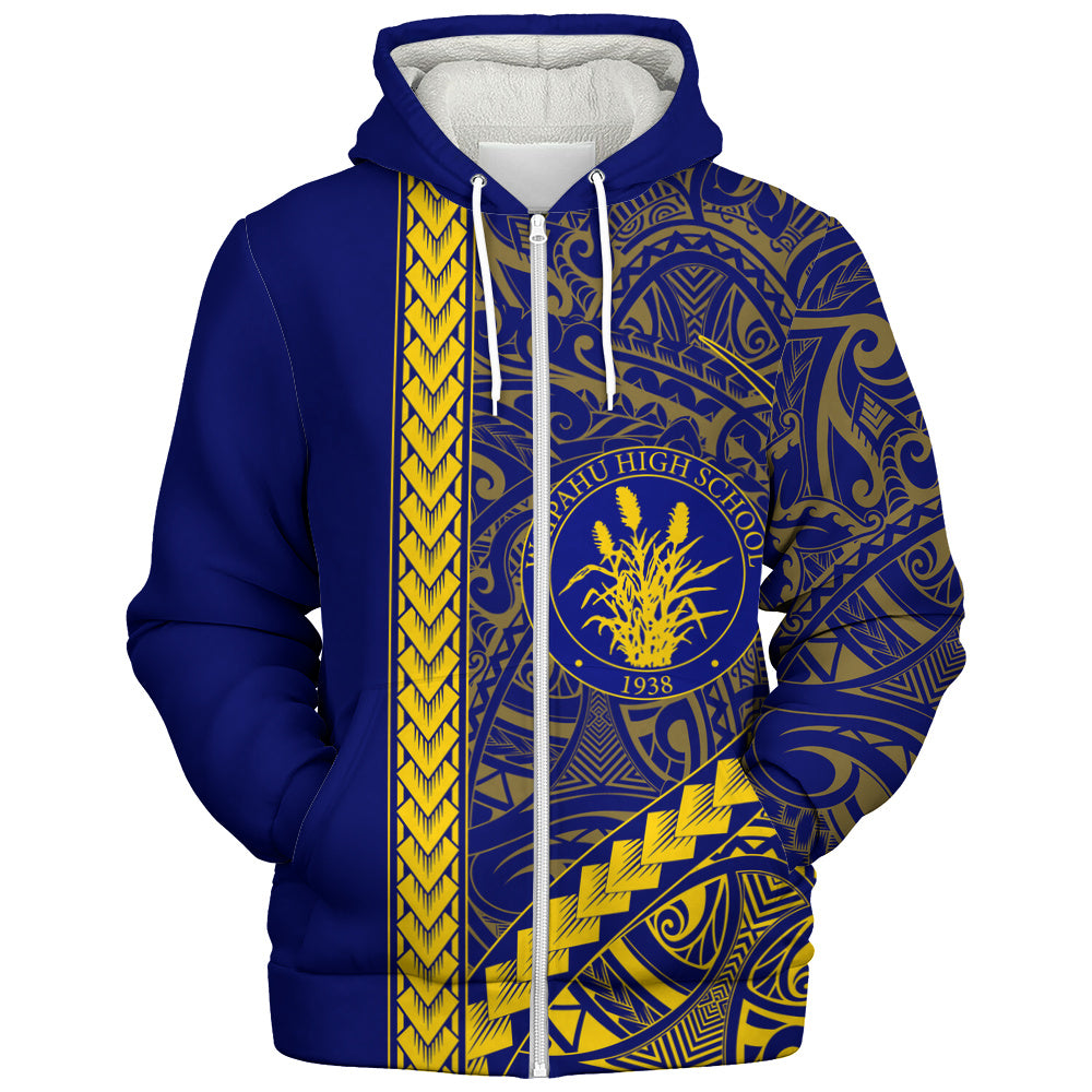 Waipahu High School Sherpa Hoodie Tribal Polynesian Pride Style
