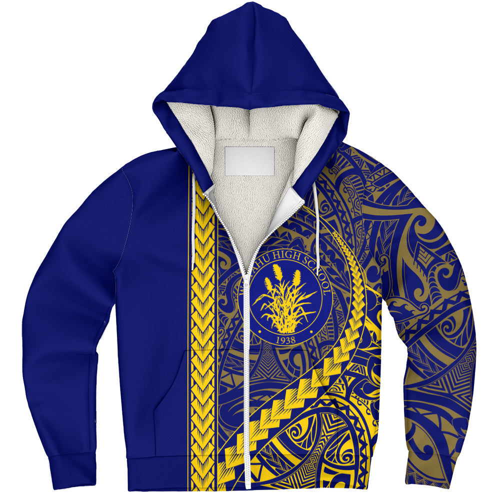 Waipahu High School Sherpa Hoodie Tribal Polynesian Pride Style
