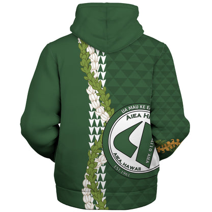ʻAiea High School Sherpa Hoodie Puakenikeni Maile Flower Lei