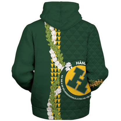 Hana High and Elementary School Sherpa Hoodie Puakenikeni Maile Flower Lei