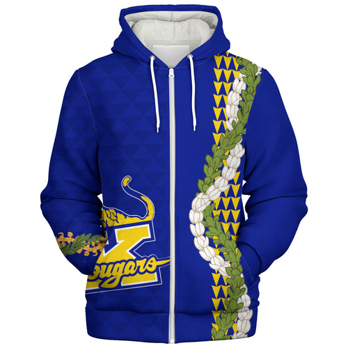 Henry J. Kaiser High School (Hawaii) Sherpa Hoodie Puakenikeni Maile Flower Lei