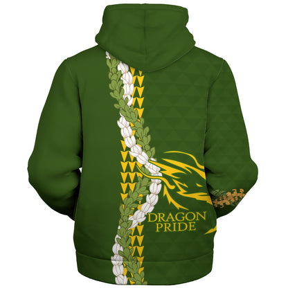 Honokaʻa High & Intermediate School Sherpa Hoodie Puakenikeni Maile Flower Lei