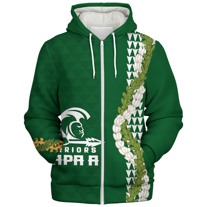 Kapaa High School Sherpa Hoodie Puakenikeni Maile Flower Lei