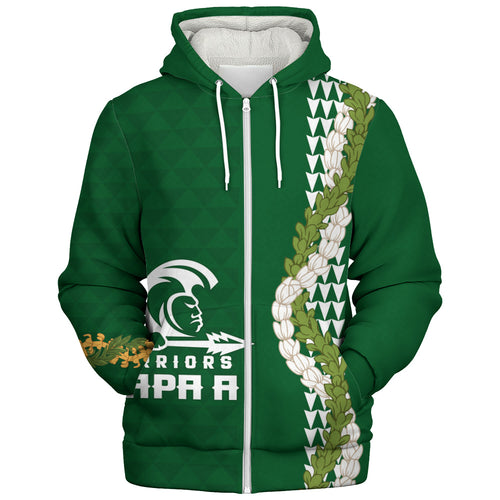 Kapaa High School Sherpa Hoodie Puakenikeni Maile Flower Lei